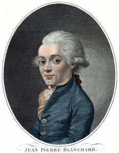 Retrato de Jean Pierre Blanchard (1709 - 1853), aeronauta francés de Unknown artist