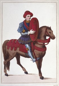 Retrato de Jean Poton, Señor de Xaintrailles, o de Saintrailles Mariscal de Francia (c. 1400 a 1461). Fue uno de los compañeros de Juana de Arco
