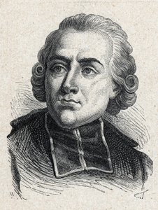 Retrato de Jean Sibrake (Jean-Sibrakes) (o Siffrein) abate Maury (1746-1817), cardenal francés y arzobispo de París, miembro de la Academia francesa - Grabado de 1889