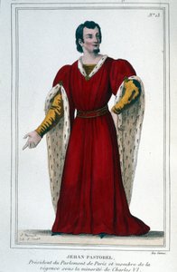 Retrato de Jehan Pastorel, Presidente del Parlamento de París y miembro de la regencia durante la minoría de Carlos VI de Unknown artist