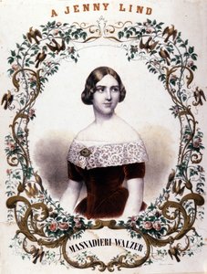 Retrato de Jenny Lind (1820-1887), cantante sueca.
