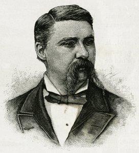 Retrato de Jerome J. Collins, meteorólogo de la tripulación de La Jeannette, para la misión al norte. Grabado para ilustrar "El viaje de la Jeannette" en 1879-1881, diario del Capitán G.W. De Long. Publicado en Le Tour du monde, nuevo diario de viajes. de Unknown artist