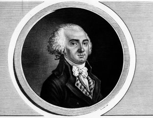 Retrato de Jerome Petion de Villeneuve (1759-1793) Presidente de la Convención y Miembro de los Estados Generales. Grabado en “Colección completa de pinturas históricas de la revolución francesa, en tres volúmenes.” 1804