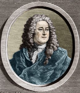 Retrato de John Law (1671 - 1729), financiero escocés que causó la bancarrota en 1720 (Evento de la calle Quincampoix) de Unknown artist