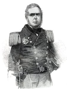 Retrato de John Pascoe Grenfell (1800-1869) oficial naval y diplomático del Imperio de Brasil - Grabado 1852 de Unknown artist