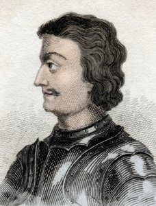 Retrato de Juan de Escocia o Juan de Balliol (ca. 1248-ca. 1315), Rey de Escocia. Grabado del siglo XIX.