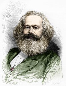 Retrato de Karl Marx (1818-1883), teórico del socialismo y revolucionario alemán