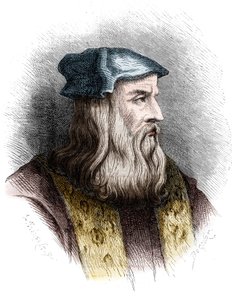 Retrato de Leonardo da Vinci (1452-1519), pintor italiano.
