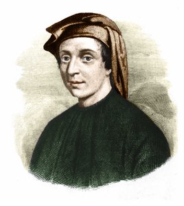 Retrato de Leonardo Fibonacci (1170-1245). Matemático italiano de Unknown artist