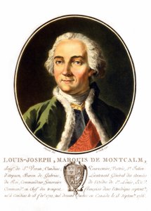 Retrato de Louis-Joseph, Marqués de Montcalm de Saint-Véran (1712-1759). Un general francés, murió tratando de defender Quebec contra los ingleses. Grabado del siglo XIX