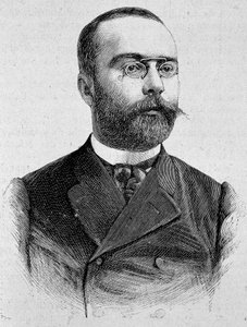 Retrato de Louis Barthou (1862 - 1934). Grabado de finales del siglo XIX en "Histoire de France" por H. Martin.