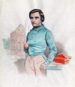 Retrato de Louis Blanc (1811 - 1882), político e historiador francés. Grabado del siglo XIX