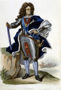 Retrato de Louis Claude Hector Duque de Villars, mariscal de Francia (1653-1734) - en "Le Plutarque français", ed. Langlois, París de Unknown artist