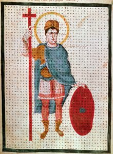 Retrato de Luis I el Piadoso o el Bonachón (778-840), rey de Francia (miniatura)