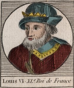 Retrato de Luis VI, llamado El Gordo - grabado de 