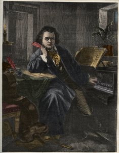 Retrato de Ludwig van Beethoven (1770-1827), compositor y pianista alemán de Unknown artist