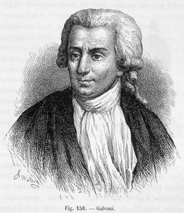 Retrato de Luigi Galvani, médico y físico italiano (1737 - 1798) - en "Magnetismo y Electricidad" de Amédée Guillemin de Unknown artist