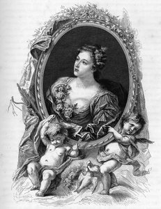 Retrato de Marie-Madeleine de La Vieuville, condesa de Parabere (1693-1750) - Grabado de 1862 en “Las reinas del mundo” por nuestros primeros escritores - Publicado bajo la dirección de JGD Armandaud de Unknown artist