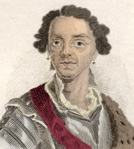 Retrato de Mauricio de Sajonia (Hermann Moritz) (1696-1750), llamado “Conde de Sajonia” o “Conde de Raute”, condotiero y mariscal general de Francia. Grabado del siglo XIX.