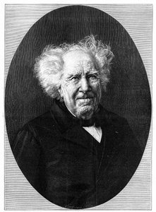 Retrato de Michel Eugene (Michel-Eugene) Chevreul (1786-1889), químico francés. Grabado en “La Nature: revue des sciences et de leurs aplicaciones aux arts et a l