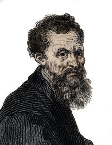 Retrato de Miguel Ángel Buonarroti escultor italiano - Retrato de Miguel Ángel Buonarroti llamado Michelangelo de Unknown artist