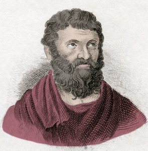 Retrato de Miltiades el Joven (540-489 a.C.), estratega ateniense y tirano del Quersoneso de Tracia. Grabado del siglo XIX.