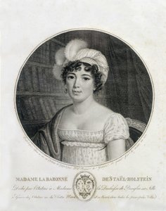 Retrato de Mme de Staël - grabado de Unknown artist