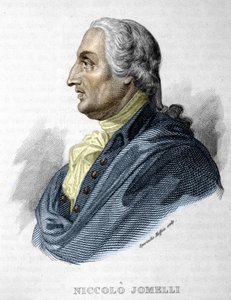 Retrato de Niccolo Jomdelli compositor italiano 10 de septiembre de 1714 (Aversa) - 25 de agosto de 1774 (Nápoles) grabado siglo XIX de Unknown artist