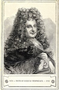Retrato de Nicolás Boileau Despreaux (1636 - 1711), grabado del siglo XIX de Unknown artist