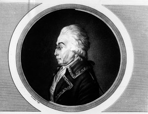 Retrato de Nicolas Luckner (1722-1794) Mariscal de Francia. Grabado en 
