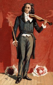 Retrato de Nicolo Paganini (1782-1840), violinista italiano de Unknown artist