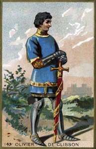 Retrato de Olivier de Clisson (1336 - 1407). Cromolitografía de finales del siglo XIX de Unknown artist
