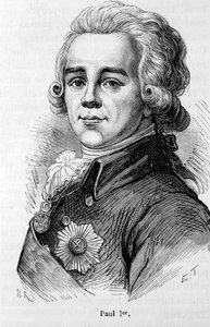 Retrato de Pablo I Petrovich (1754-1801), Zar de Rusia de Unknown artist