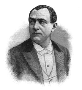 Retrato de Paulus (Jean Paul (Jean-Paul) Habans) cantante francés (1845-1908) - Grabado de finales del siglo XIX