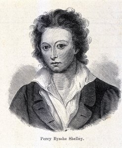 Retrato de Percy Bysshe Shelley, poeta británico (1792-1822)