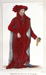 Retrato de Felipe III el Bueno (1396-1467), Duque de Borgoña (grabado de 1830) de Unknown artist