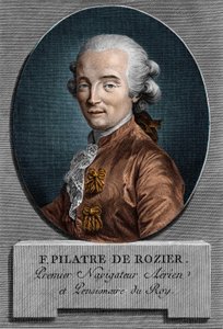 Retrato de Pilâtre de Rozier (1756 - 1785), físico y aeronauta francés (primer viaje en globo aerostático) de Unknown artist