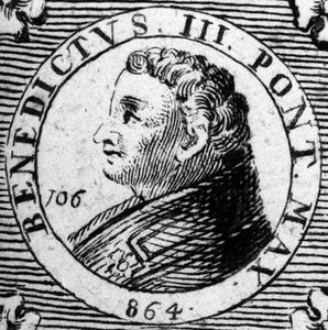 Retrato del Papa Benedicto III o Benedicto 3.