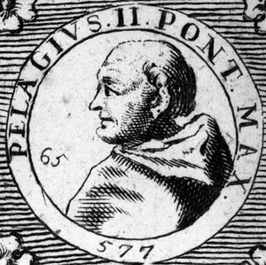 Retrato del Papa Pelagio II (520-590)