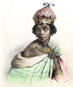 Retrato de la reina Anna Nzinga o Ana de Sousa Nzinga Mbande - Nzinga de Ndongo y Matamba de Unknown artist