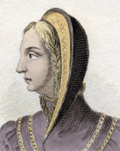 Retrato de la Reina Isabel de Castilla (Isabel I la Católica) (1451-1504). Grabado del siglo XIX de Unknown artist