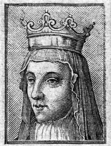 Retrato de Radegunda (ca. 520-587), Reina de Francia, esposa de Clotario (Clotario).