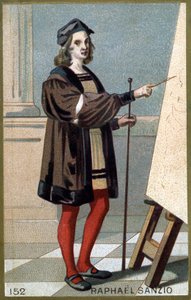 Retrato de Rafael (Raffaello Sanzio 1483 - 1520). Cromolitografía de finales del siglo XIX de Unknown artist
