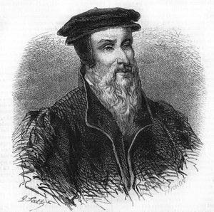 Retrato de Robert I Estienne (1498-1559), humanista, editor e impresor.