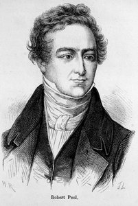 Retrato de Robert Peel, político británico (1788 - 1850)