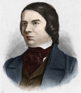 Retrato de Robert Schumann (1810-1856), compositor alemán. basado en un dibujo de Mengel.