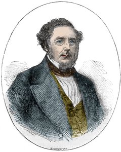 Retrato de Robert Stephenson, ingeniero mecánico y civil inglés (1803-1859)