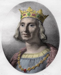 Retrato de San Luis (San Luis, Luis IX (1214-1270) - San Luis IX (1214-70) rey de Francia de Unknown artist