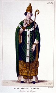 Retrato de San Prudencio por Troyes Obispo de Troyes (siglo IX) de Unknown artist