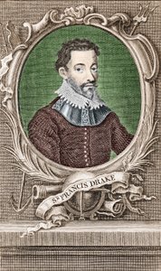 Retrato de Sir Francis Drake (1540-1596), navegante inglés de Unknown artist
